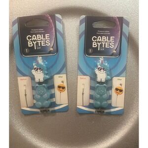 2 Packs Of Cable Bytes by iJoy, Unicorn & Gummy Bear, Cable Protectors -4 Total